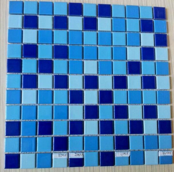 供应小区游泳池瓷砖.海蓝3色泳池陶瓷马赛克
