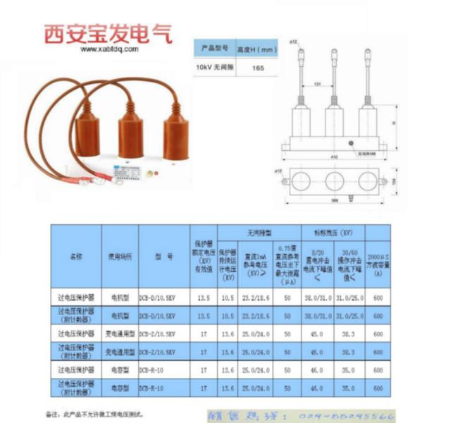 供应DCB-Z-10.5KV 10kv过电压保护器