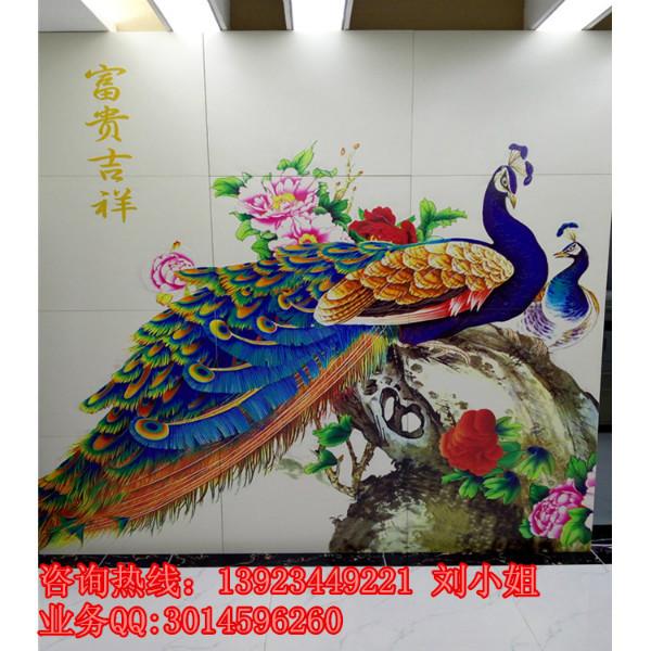 供应江苏瓷砖背景墙精雕瓷砖uv打印机