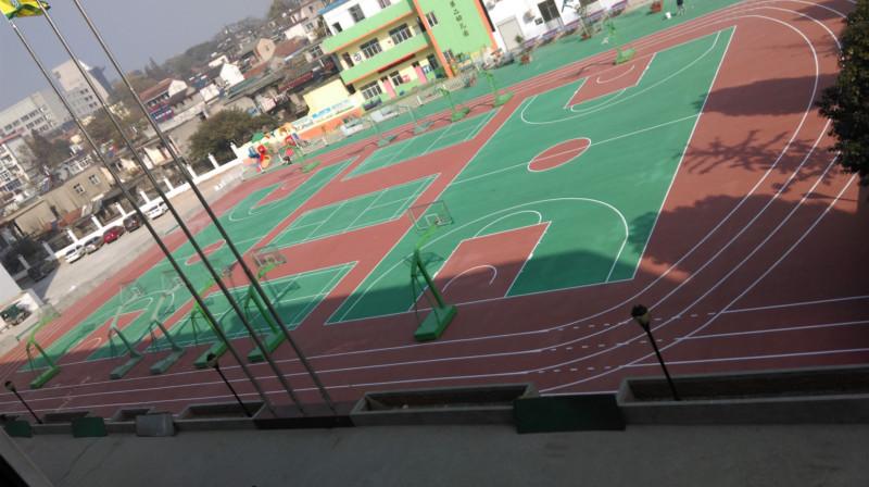 供应深圳看台阶梯涂料，一个标准露天篮球场造价、篮球场地坪漆