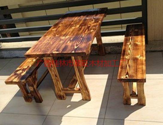 供应碳化木桌椅订做0773-3633168,广西碳化木休桌椅订做0773-3633168