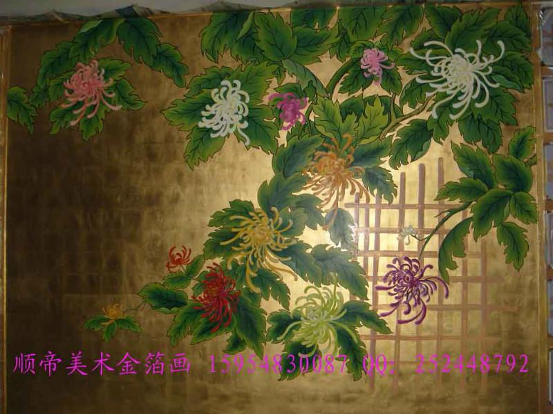 在北京手绘金箔壁画团队批发