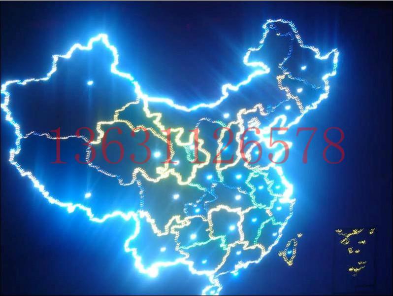 中国版图光纤灯定制异形光纤灯批发