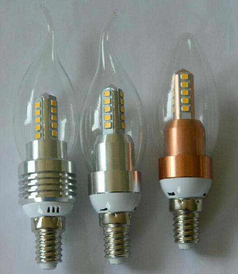 供应批发LED尖泡4-5W铝材LED蜡烛灯