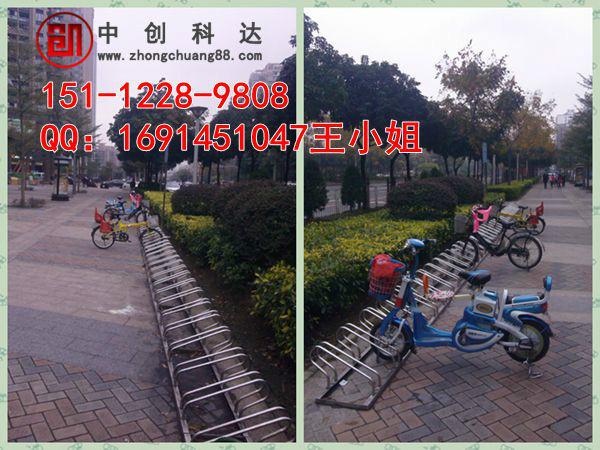供应重庆北碚区卡位式自行车停车架厂家