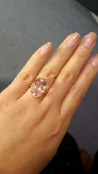 摩根石戒指纯天然彩宝戒指镶嵌批发批发