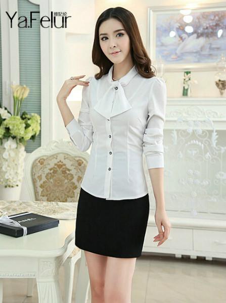 供应新款时尚潮流韩版女士长袖衬衫职业装女衬衫订做