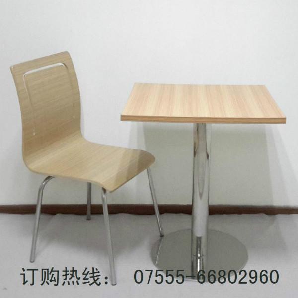 供应曲木椅组合餐桌 不锈钢亮光底盘桌