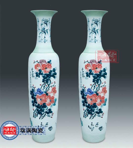 供应中国红陶瓷大花瓶价格