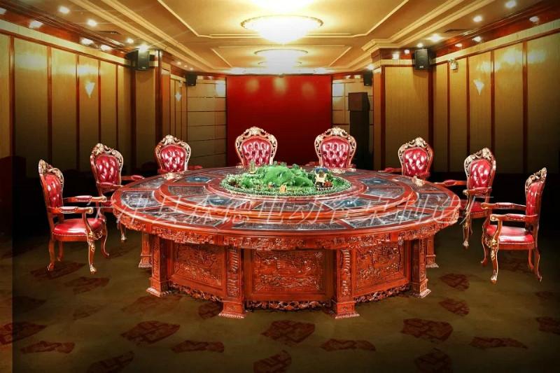 供应酒店大型雕刻餐桌/浮雕桌/手工精雕