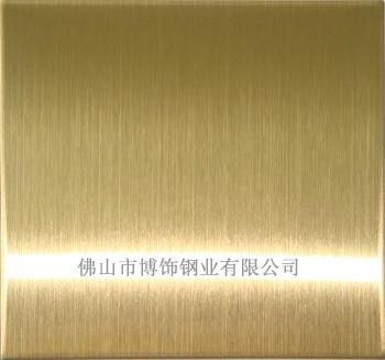 供应晋州市优质316彩色不锈钢拉丝板 无指纹香槟金不锈钢镜面拉丝板销售