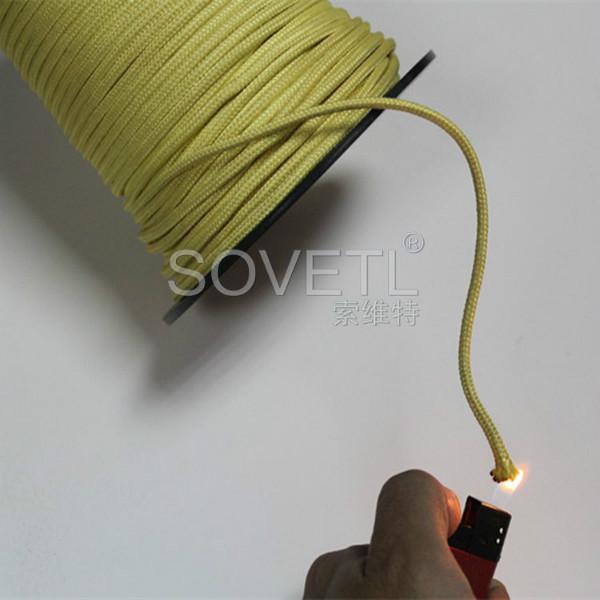 供应凯芙拉纤维编织的绳子 耐高温芳纶绳
