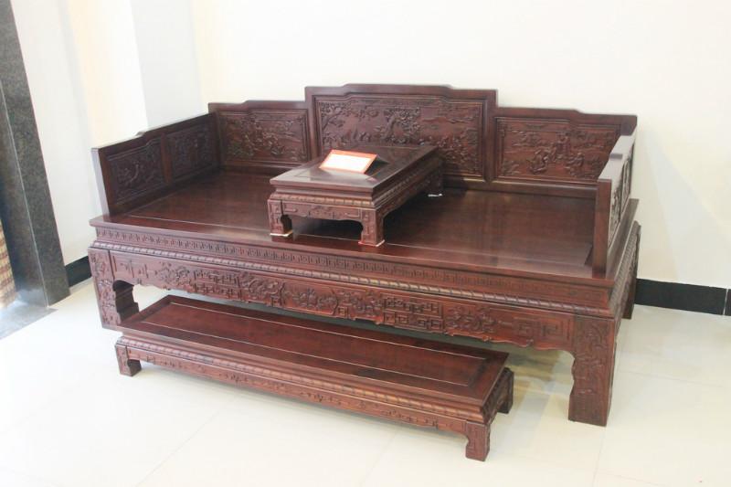 供应非洲酸枝罗汉床三件套中式实木家具东阳红木家具明清古典家具