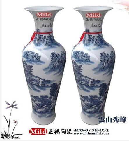 供应开业礼品陶瓷大花瓶手绘陶瓷花瓶定做大花瓶定做厂家图片