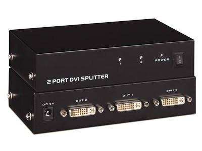 供应DVI1进2出高清DVI分配器 DVI电脑分配器湖南长沙批发厂家