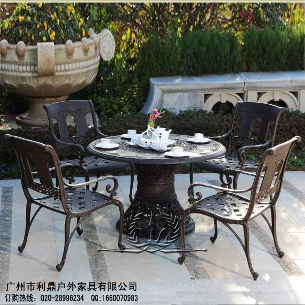 供应加厚铝合金套椅户外庭院桌椅餐桌椅