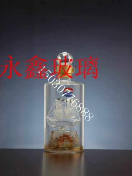 沧州市帆船工艺酒瓶厂家供应帆船工艺酒瓶，高档玻璃工艺酒瓶