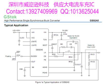 GS92A5-6.8A-3USB大电流车充IC批发