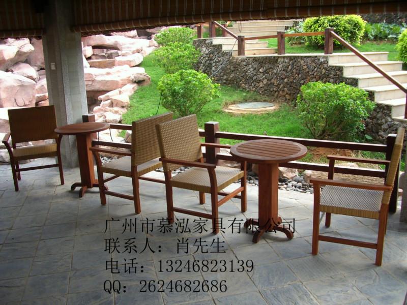 供应,广州户外实木桌椅，户外实木休闲桌椅供应