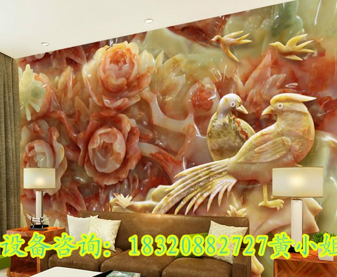 供应深圳3维天然砂岩石背景墙雕刻机图片