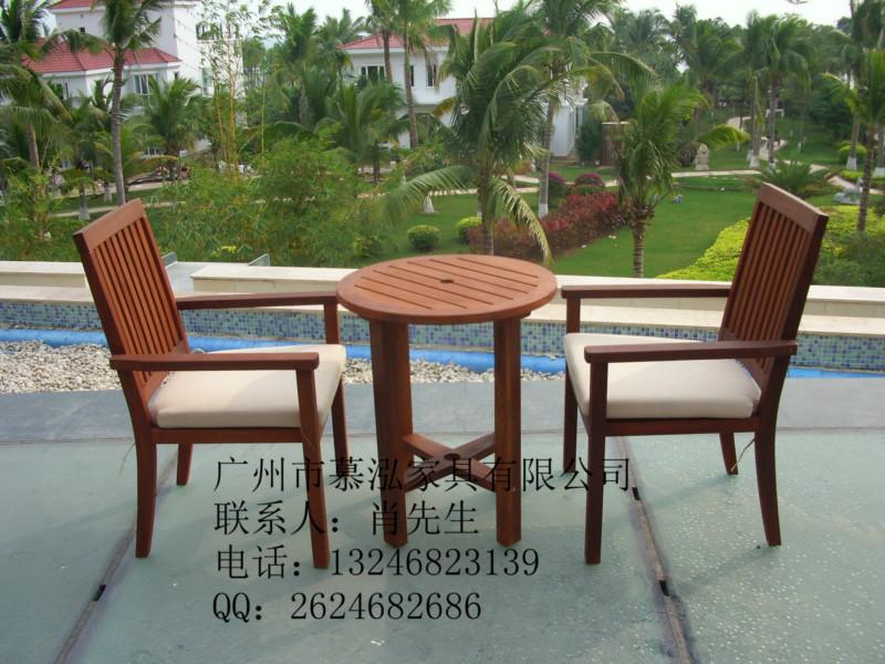 供应广东实木户外家具-户外实木桌椅-户外实木休闲桌椅