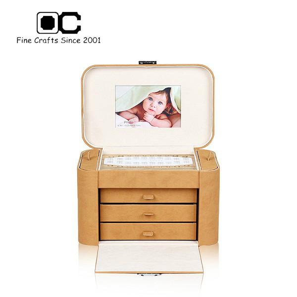 供应OC开合婴儿记忆盒手足印婴儿纪念盒