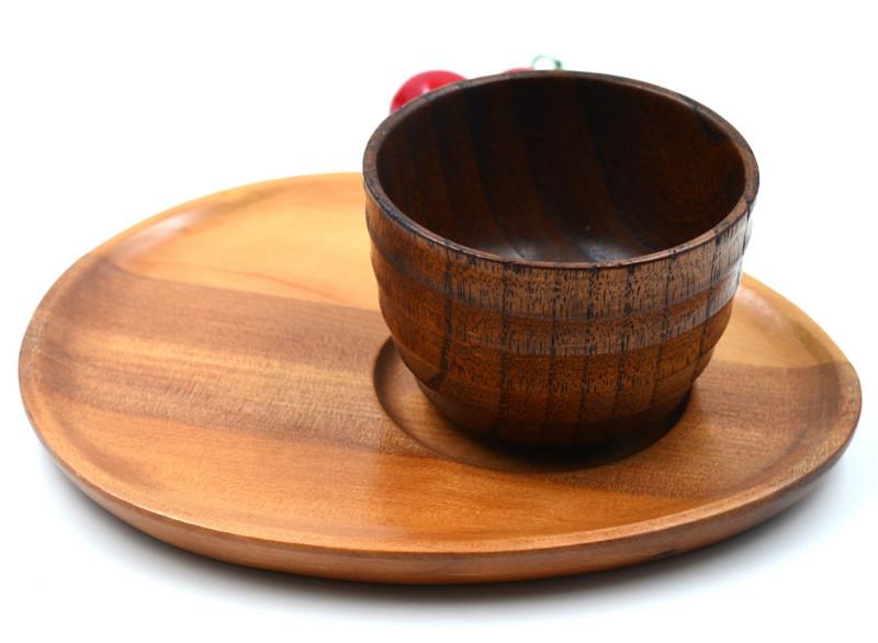 供应精美木质实用盘子果盘厂家直销批发木质餐具可来电定制可打印LOGO