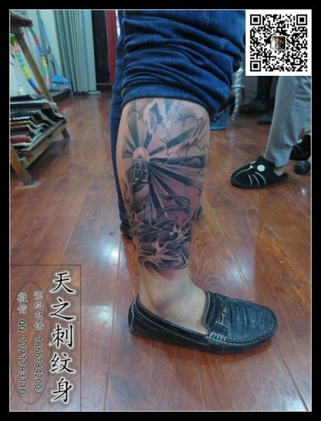 供应灯塔纹身，字母纹身，青岛纹身，纹身图片