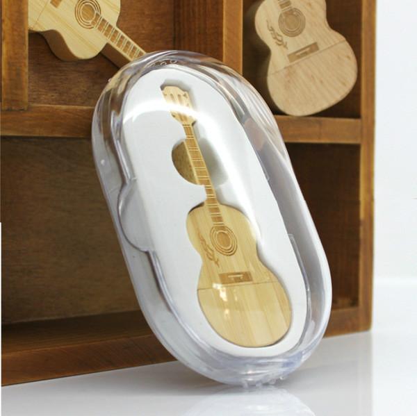 供应小提琴u盘8g木质盖帽式吉他16g优盘广告促销赠品