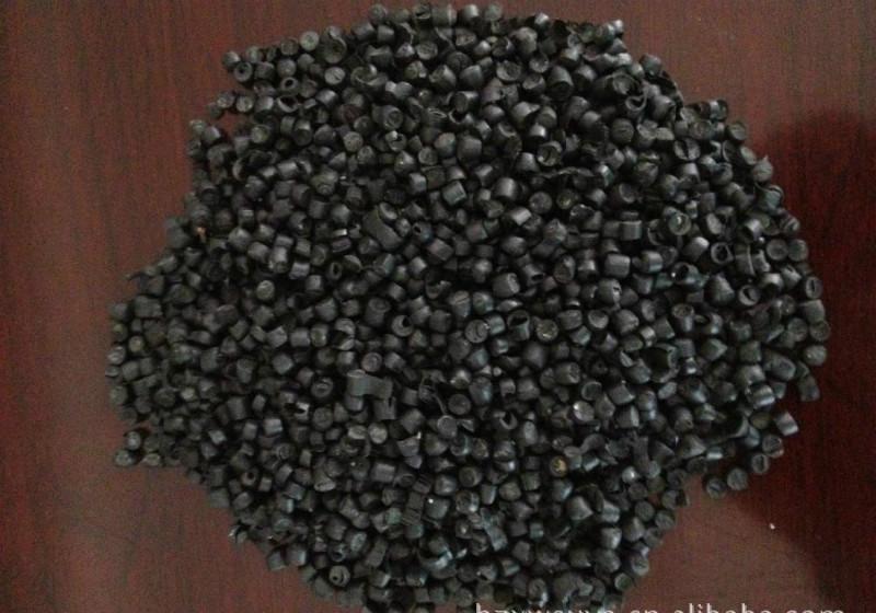 供应黑色低压HDPE再生颗粒pe再生塑料