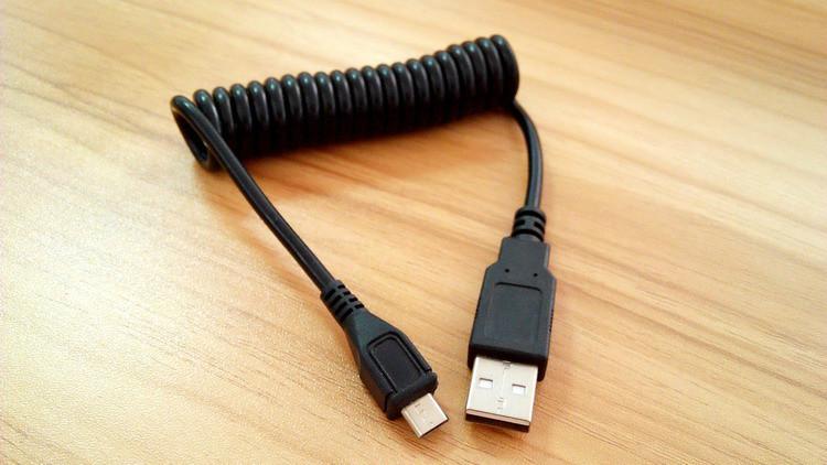 供应USB弹簧线USB2.0  AM TO MICRO 弹弓线 超好用 不打结