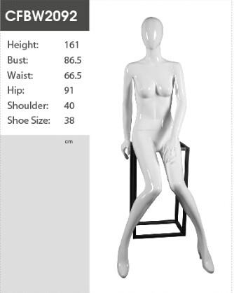供应上海凯勒夫模特道具全身女模坐姿图片