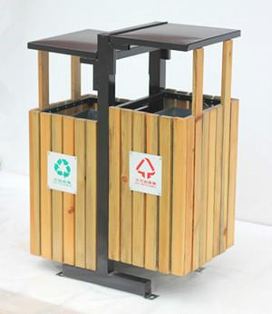 供应用于垃圾收集的厂家直销德阳街道钢木分类垃圾桶