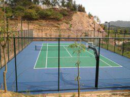 供应硅PU网球场施工、塑胶球场地面施工、塑胶球场工程、球场翻新
