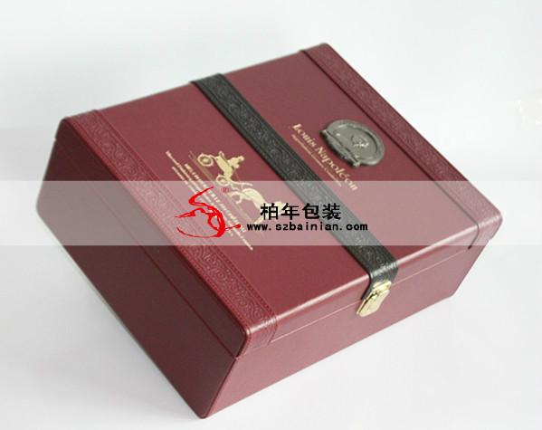 供应红酒酒盒皮质盒包装图片