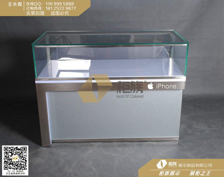云南苹果手机柜批发 2015发光LOGO苹果手机展柜