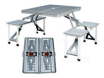 供应成都折叠桌椅铝合金连体桌椅