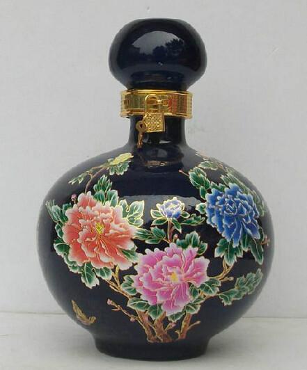 供应中国红陶瓷酒瓶5斤装球瓶厂家直销