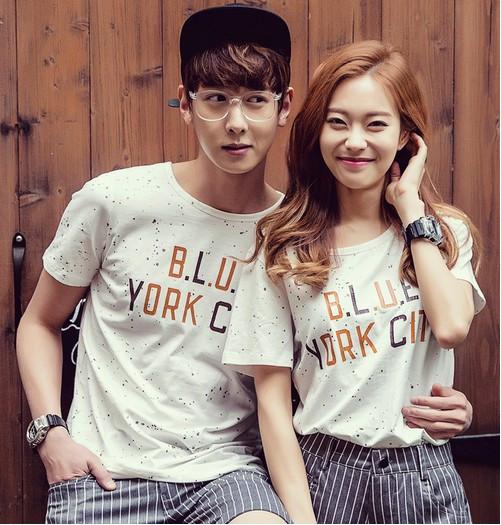 供应T恤衫定制厂家直销2015夏韩版时尚个性加入印花元素男女T恤衫